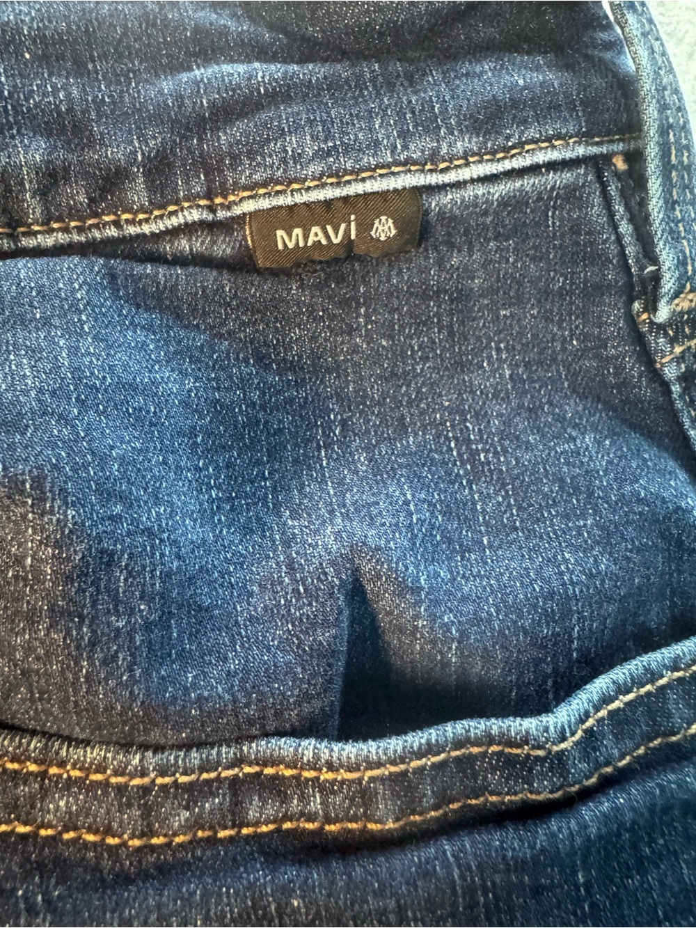 Mavi Men’s Dark Wash Stretch Jeans 38x32 Straight Leg Organic Cotton Excellent - Picture 5 of 10